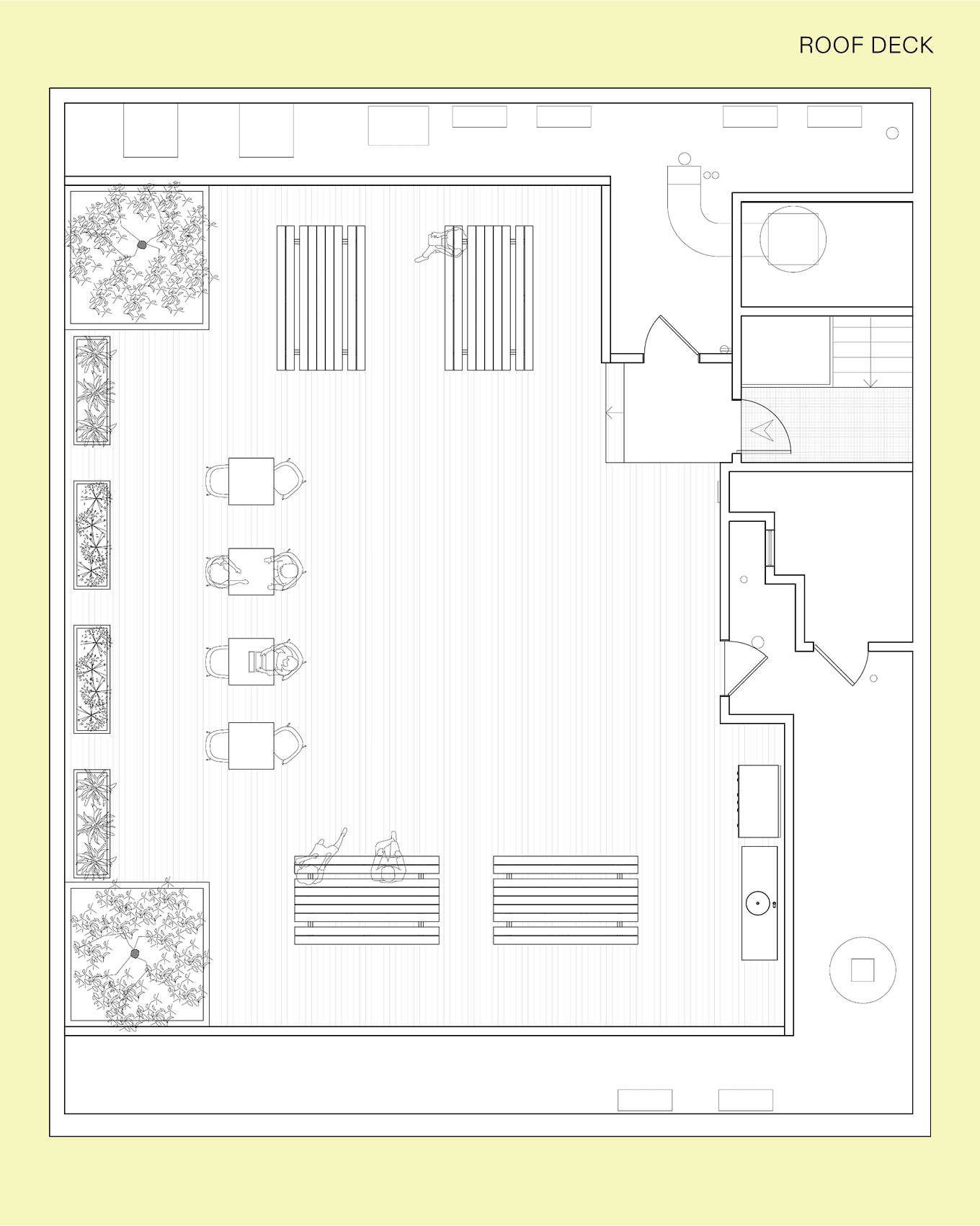 Roof deck floor plan